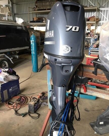 2015 Yamaha 70 HP 4-Stroke 25'' Shaft Remote Steer Power Tilt & Trim Outboard Motor