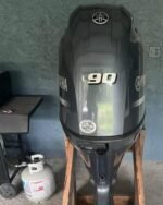 2021 Yamaha 90 HP 4-Stroke 20' Shaft Tiller Outboard Motor